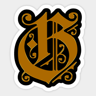 Golden Letter G Sticker